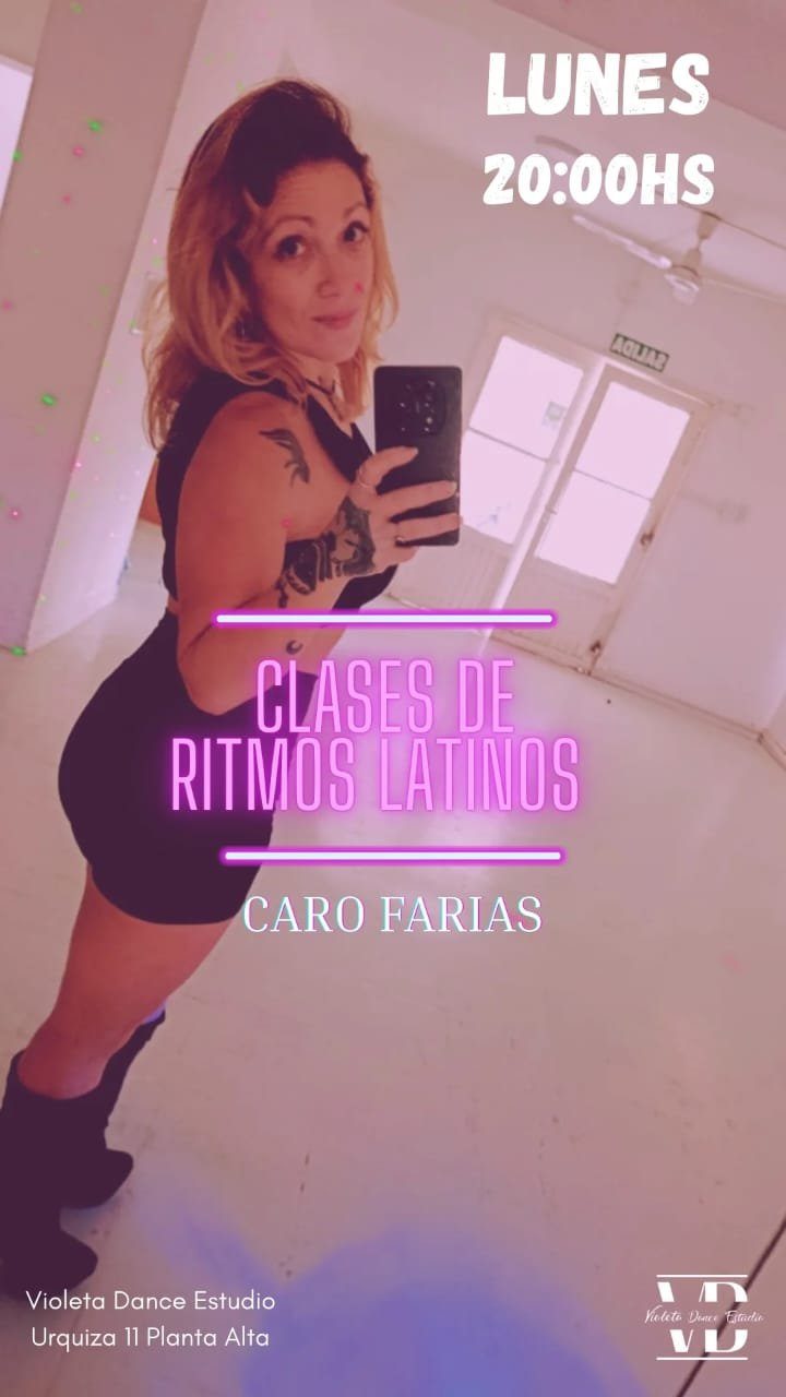 Flyer Clase Ritmos Latinos